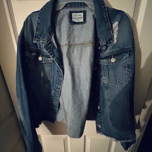 Max Jeans Distressed Denim Jacket